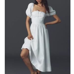 Reformation White Midi Dress